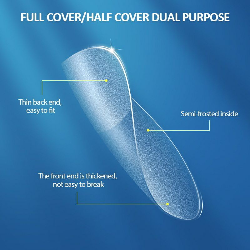 Kuku palsu koskoe sepasang set bening polos jernih transparan clear  panjang pendek besar kecil tebal elastis untuk wisuda wedding nail art lucu canntik elegant aesthetic estetik runcing round oval lancip glossy doff