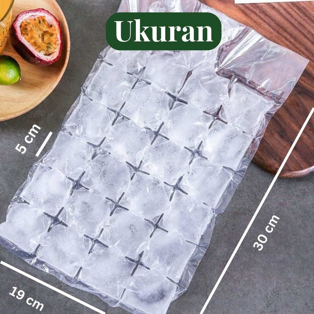 Kantong Plastik Cetakan Es Batu 10pcs/ Ice Bag 24cube Disposable Kantong Es Batu Sekali Pakai