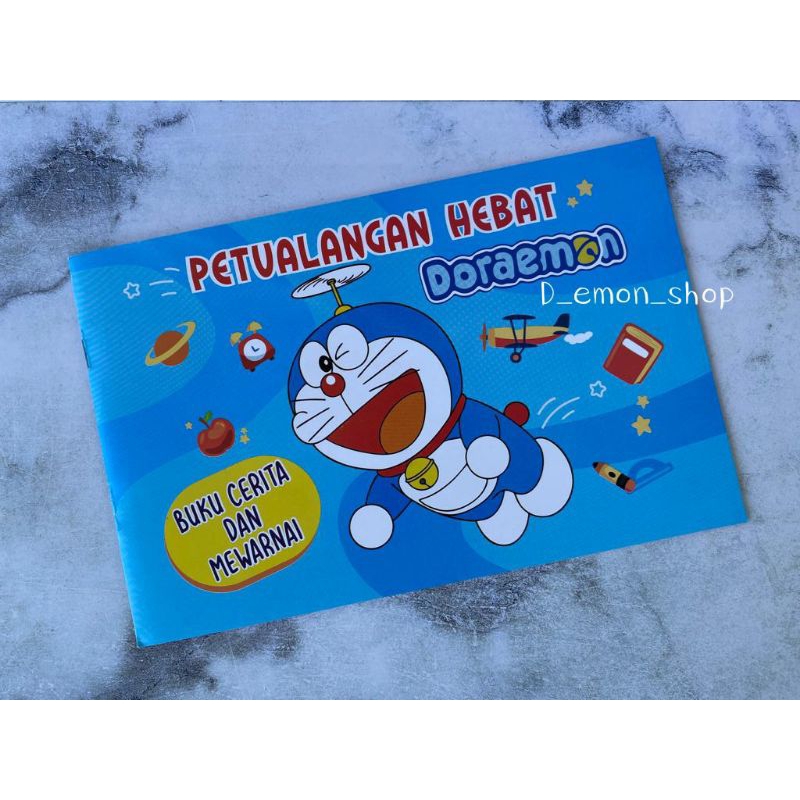 

Buku gambar doraemon / Buku mewarnai doraemon / Buku mewarnai anak paud & tk / Buku gambar doraemon