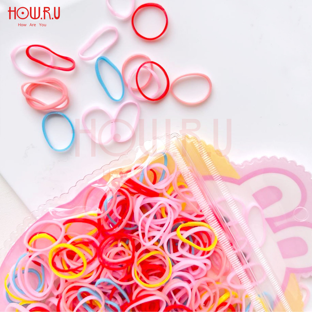 HOW.R.U | Hair Ties / Set Karet Rambut Polos Anak