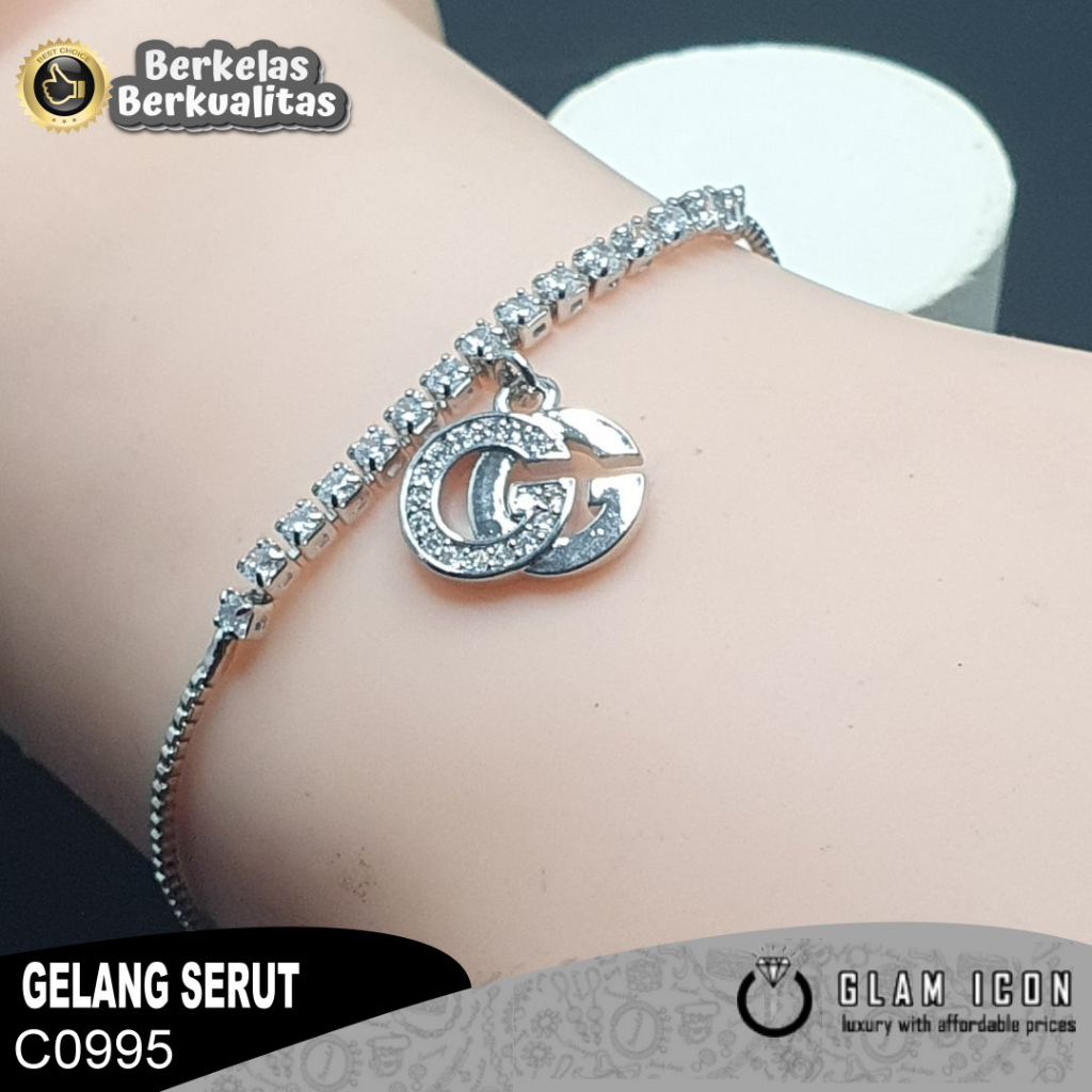 Gelang Serut mata baris bandul Cege C0995 GSS