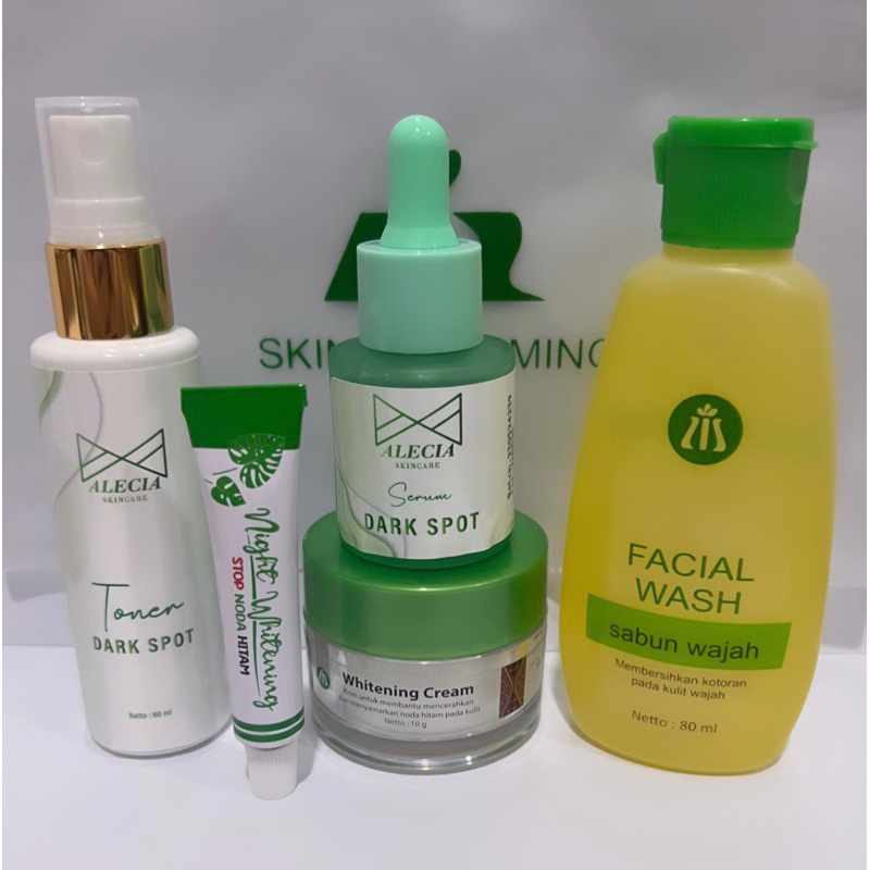 Lis Skincare Paket Pemutih Salep Flek MEMBANDEL&amp;MENAHUN + Toner Dark Spot + Serum Dark Spot (BPOM&amp;HALAL)