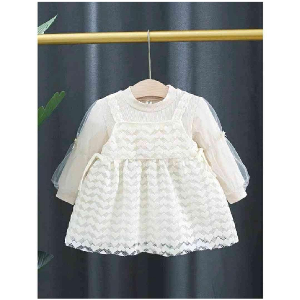 DRESS ANAK BRUKAT LENGAN BALON LOVE IMPORT