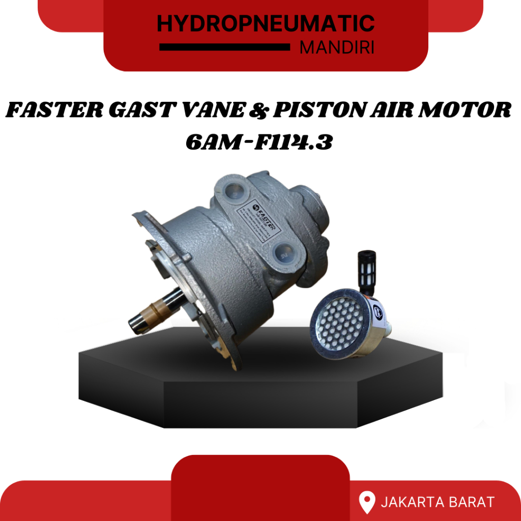 VANE AIR MOTOR 6AM-F114.3 4 HP NEMA FLANGE FASTER