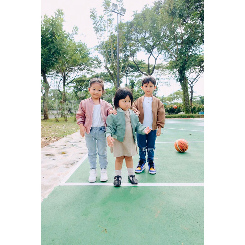 JACKET BOMBER ZIPPER ANAK UNISEX (1-6 YEARS)