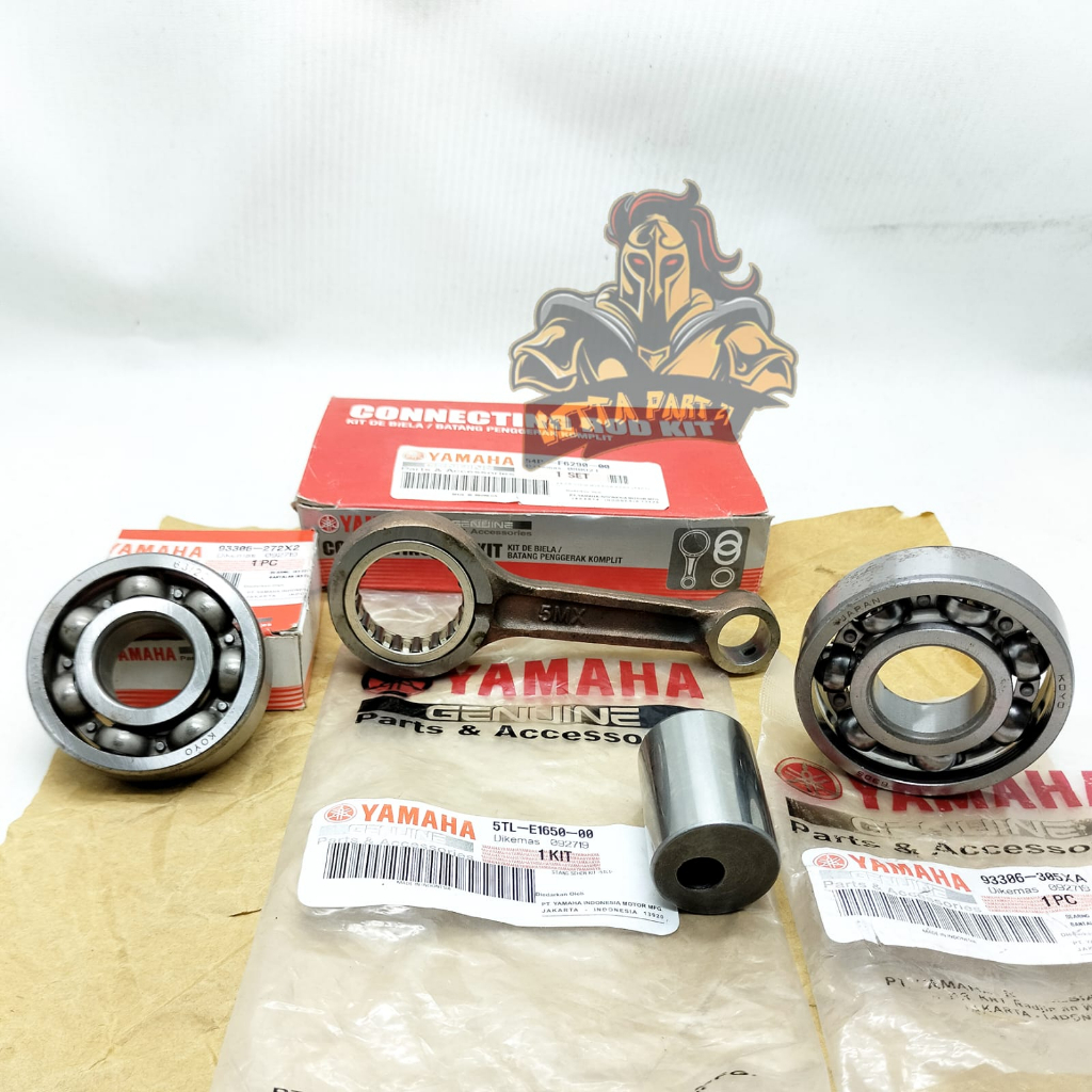 ORIGINAL STANG SEHER SET PLUS BEARING KIRI KANAN 63/22 6305 ASLI ORIGINAL YAMAHA 5TL KUALITAS ASLI ORIGINAL YAMAHA YGP PRESISI TINGGGAL PASANG DAN DIJAMIN AWET MIO LAMA MIO KARBU MIO SPORTY MIO SMILE FINO MIO SOUL NOUVO SETANG PISTON KELAHAR KRUK AS