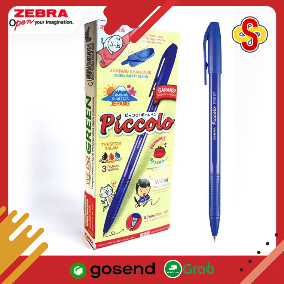 Pulpen / Pen / Ballpoint Zebra Piccolo 0.7 mm