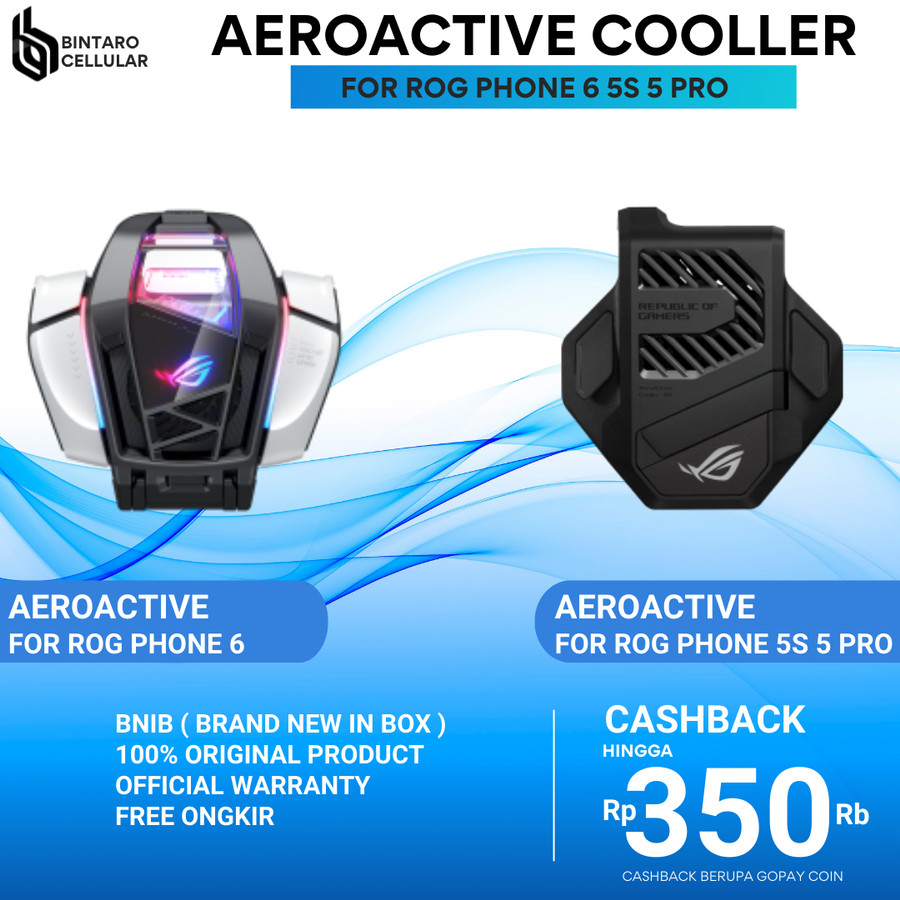 Aeroactive Cooler Asus Rog Phone 6 Pro | Not 5s 5 3 2 Original Resmi | AeroCooler Rog Phone 6 PRO