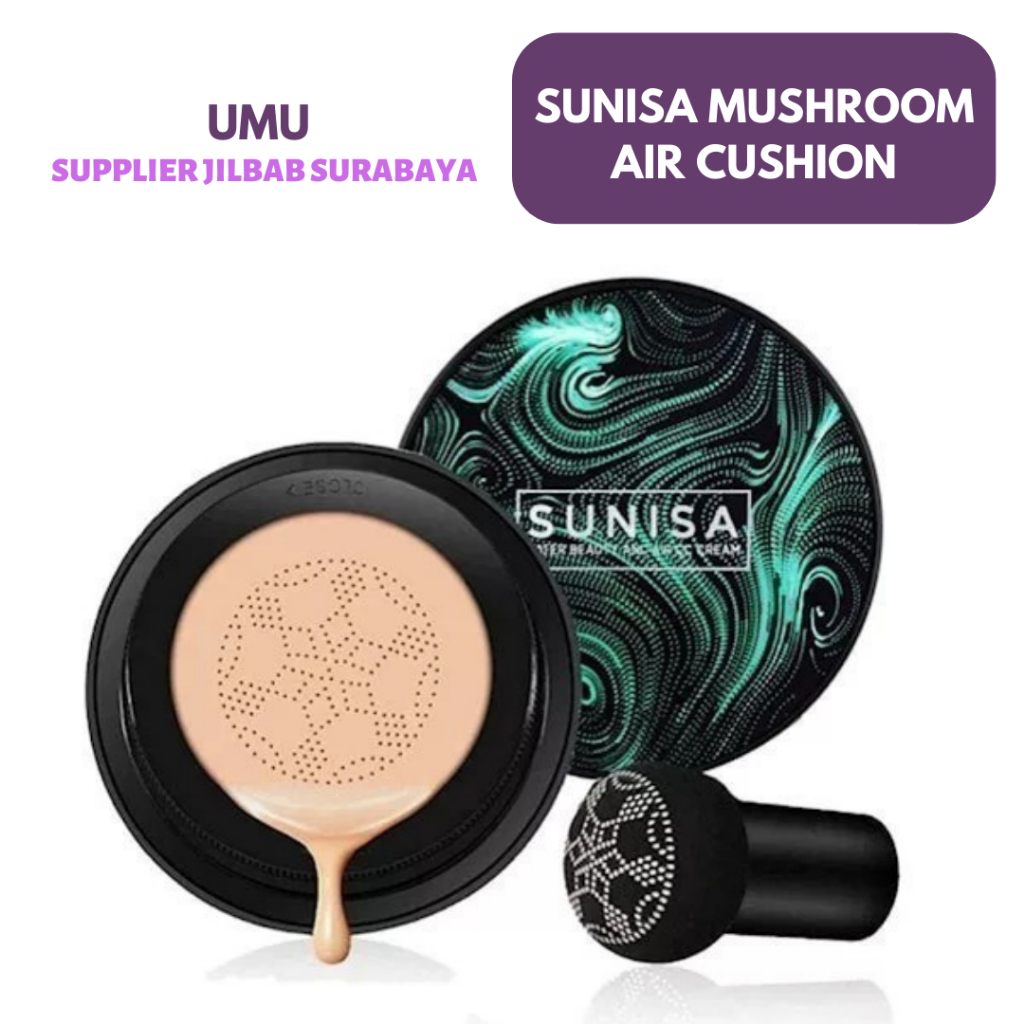 (UMU SUPPLIER) BB CREAM AIR CUSHION LONG LASTING AND WATERPROOF FOUNDATION MUSHROOM HEAD