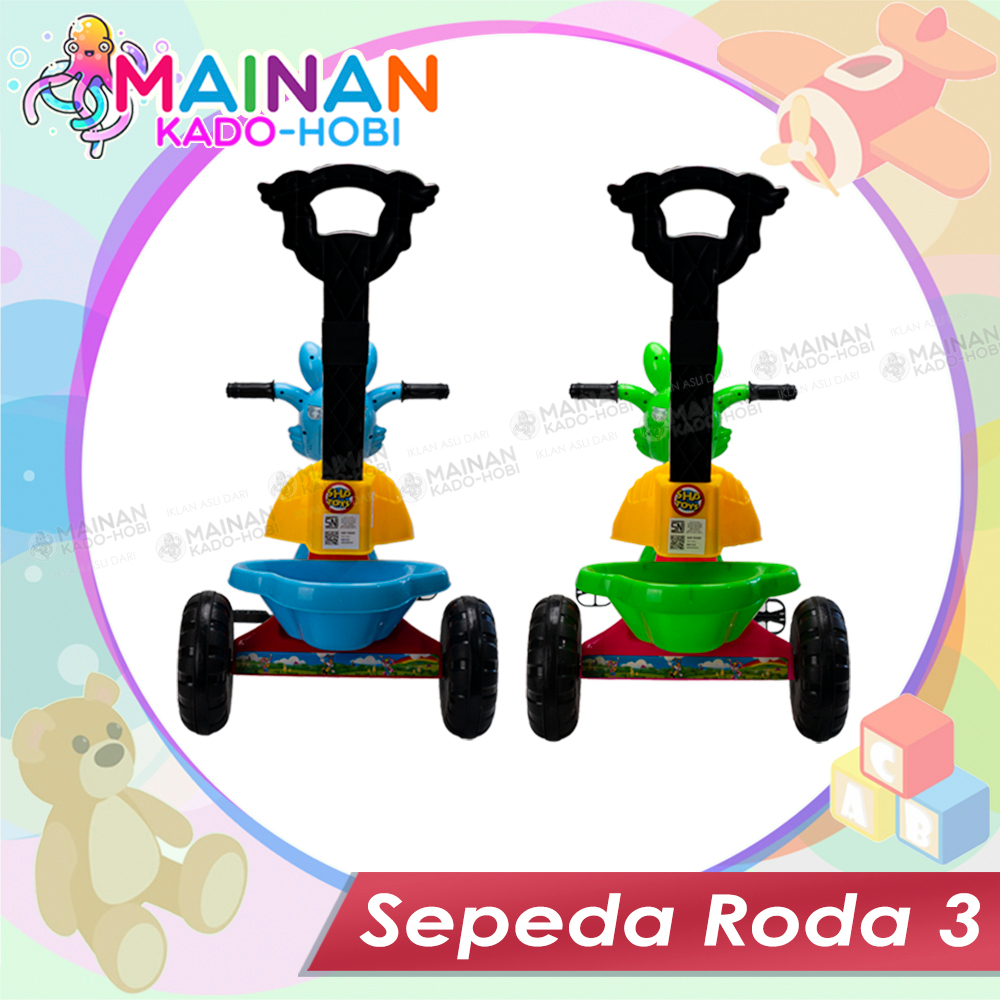 HADIAH ULANG TAHUN MAINAN DORONG DIECAST SEPEDA ANAK MOTIF KARAKTER ANIMAL KELINCI RABBIT