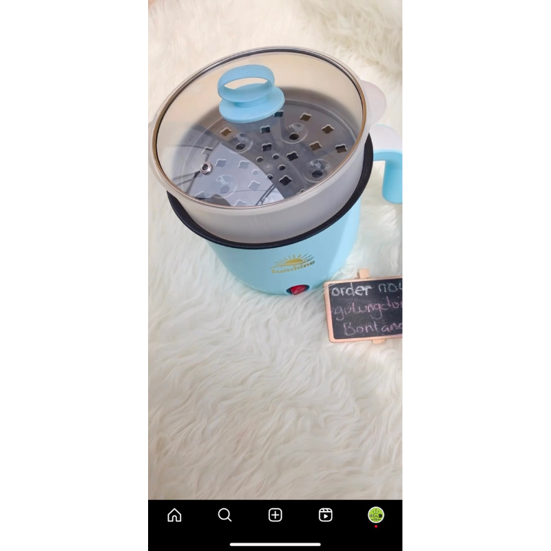 Sunshine Panci Listrik dan kukusan anti lengket