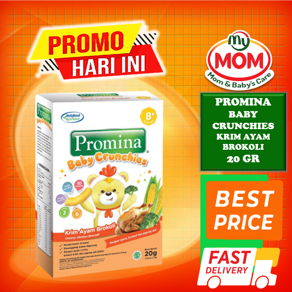 [BPOM] Promina Baby Crunchies 20gr usia 8 Bulan+ / Promina Crunchys / Cemilan Anak Bayi / Makanan Bayi / MPASI/MYMOM