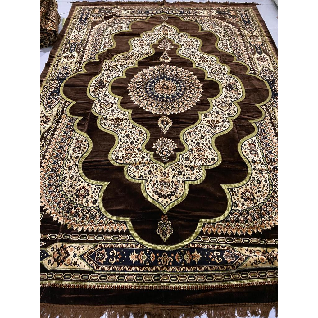 Karpet Carpet Permadani Hambal Alas Lantai Lipat Beludru Turkey Turki Jumbo 230 cm x 340 cm