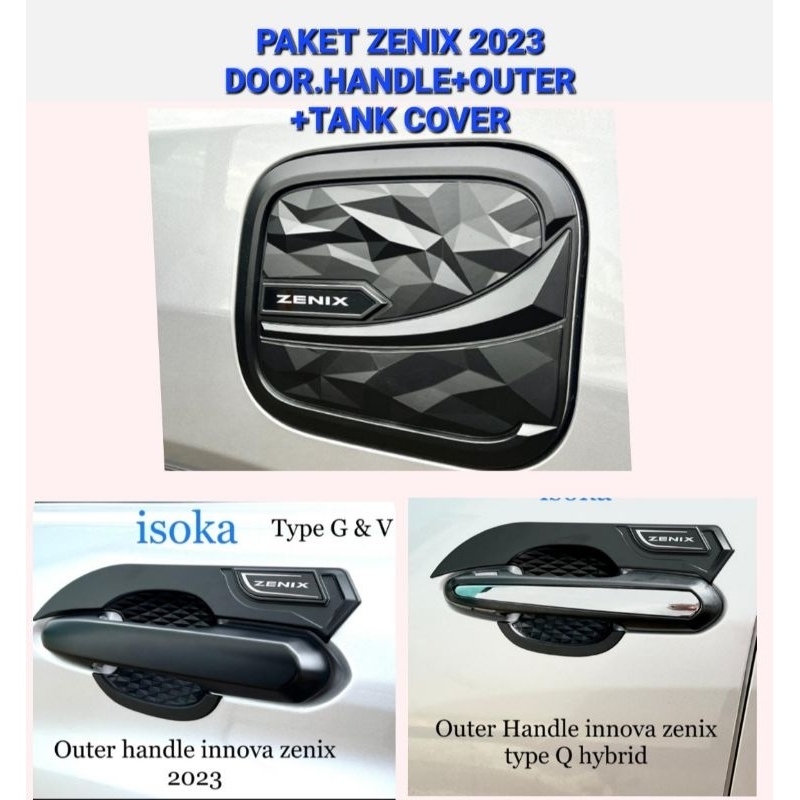 PAKET TOYOTA ZENIX TYPE Q DAN V/G DOOR HANDLE +OUTER+TANK COVER