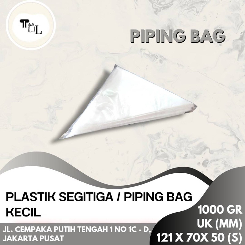 Piping Bag - Plastik Segitiga Kecil- Plastik Corong- Isi 50 Pcs
