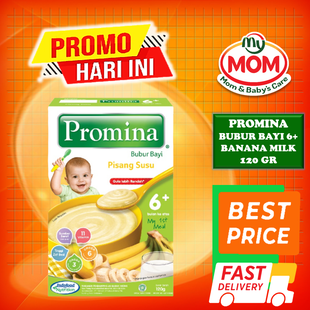 [BPOM] Promina Bubur Bayi 6+ 120gr / Bubur Tim Bayi / MPASI Bayi / Makanan Bayi / Snack Bayi / Cemilan Bayi / MYMOM