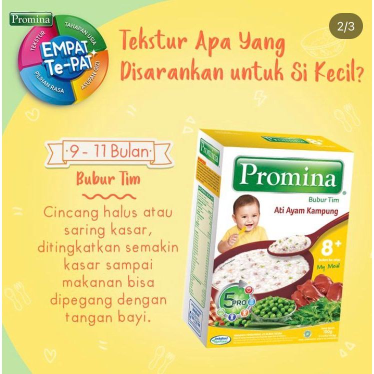 [BPOM] Promina Bubur Bayi 6+ 120gr / Bubur Tim Bayi / MPASI Bayi / Makanan Bayi / Snack Bayi / Cemilan Bayi / MYMOM