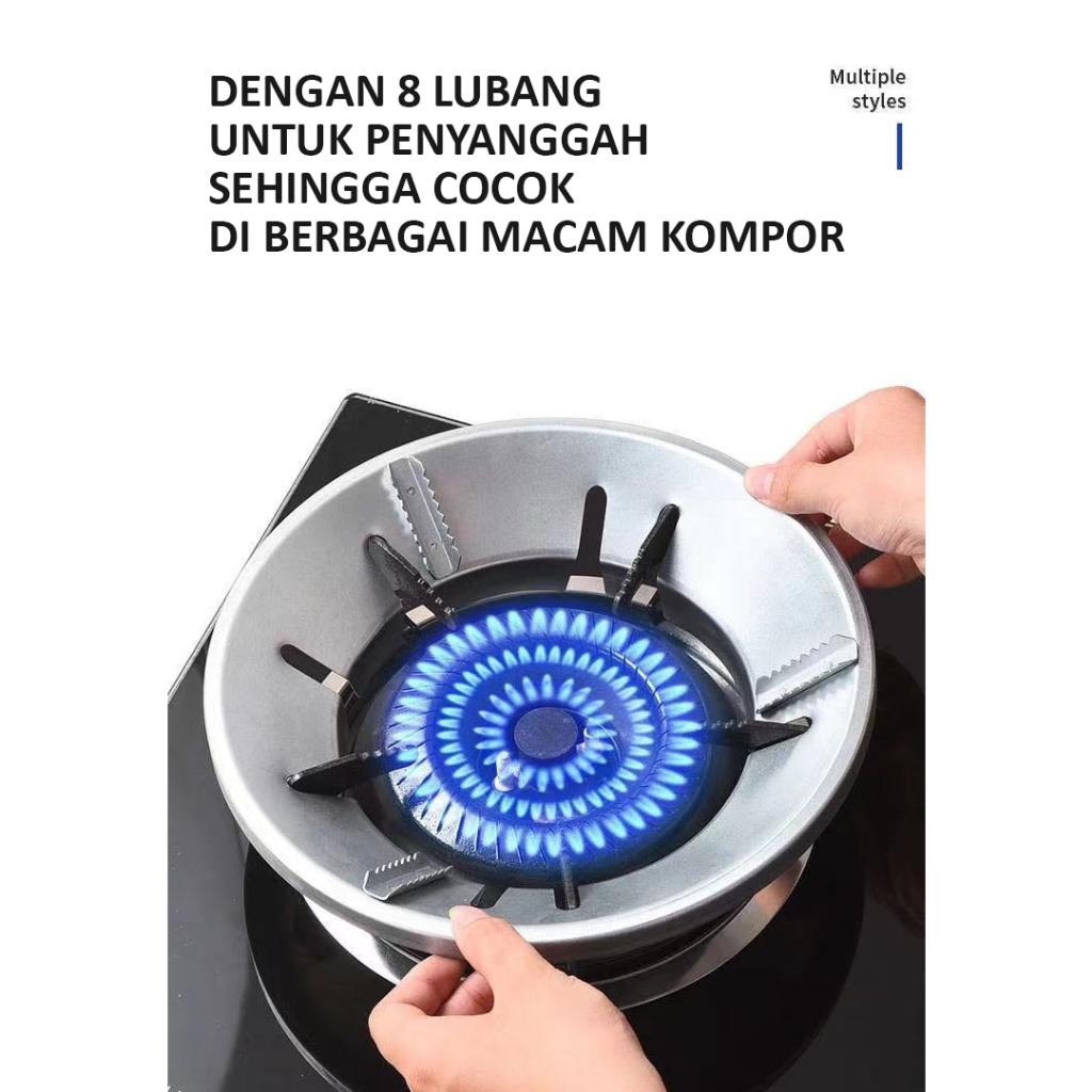 Beauty Jaya - Alas Tatakan Kompor Gas Stainless Anti Angin dan Anti Slip / Tatakan Pelindung Kompor Gas Penghemat Kompor