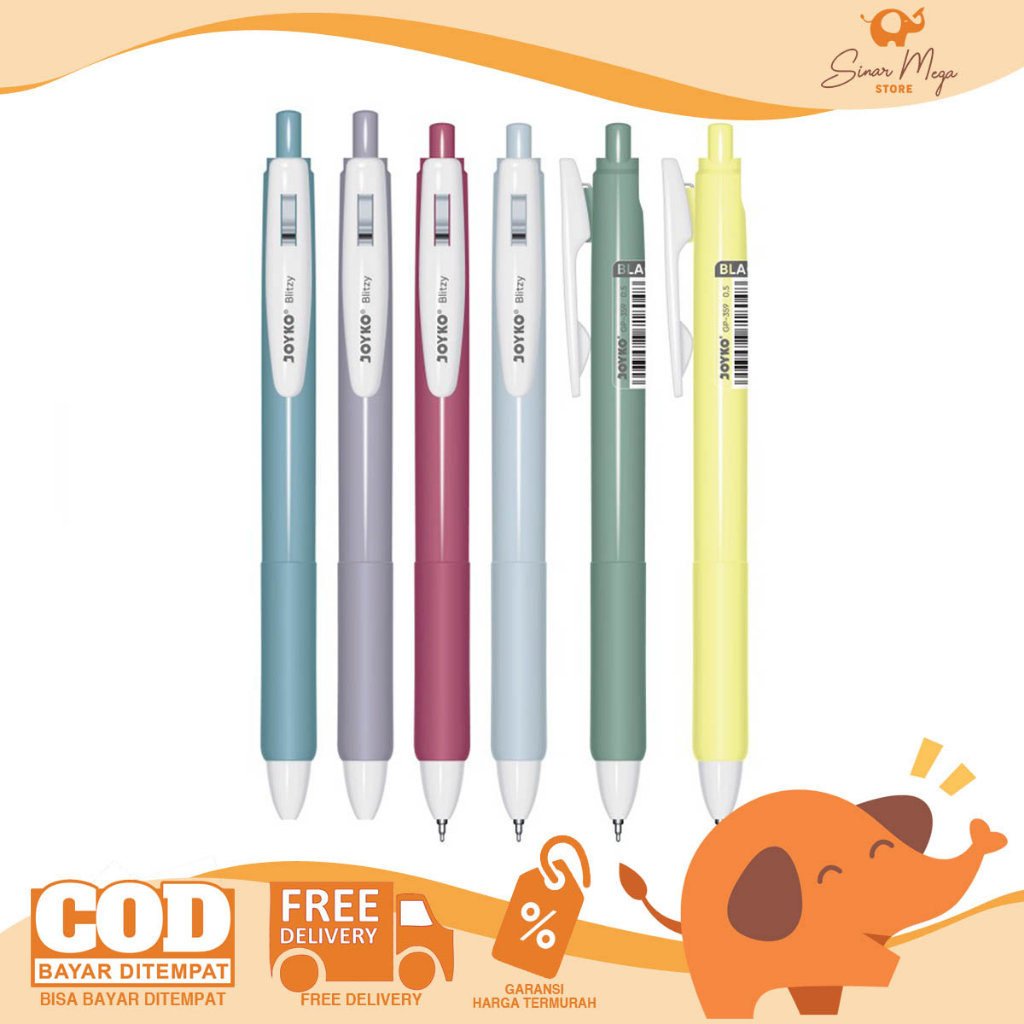 

Joyko Pulpen Gel GP-359 Blitzy 0.5mm / Pulpen Pena Gel Pen Retractable