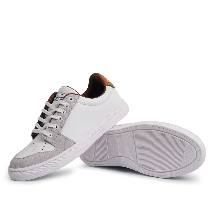 Sepatu Sneakers Casual Pria Trendi Hangout Sepatu Putih Cowok Men Shoes Ori Monday Nacht White