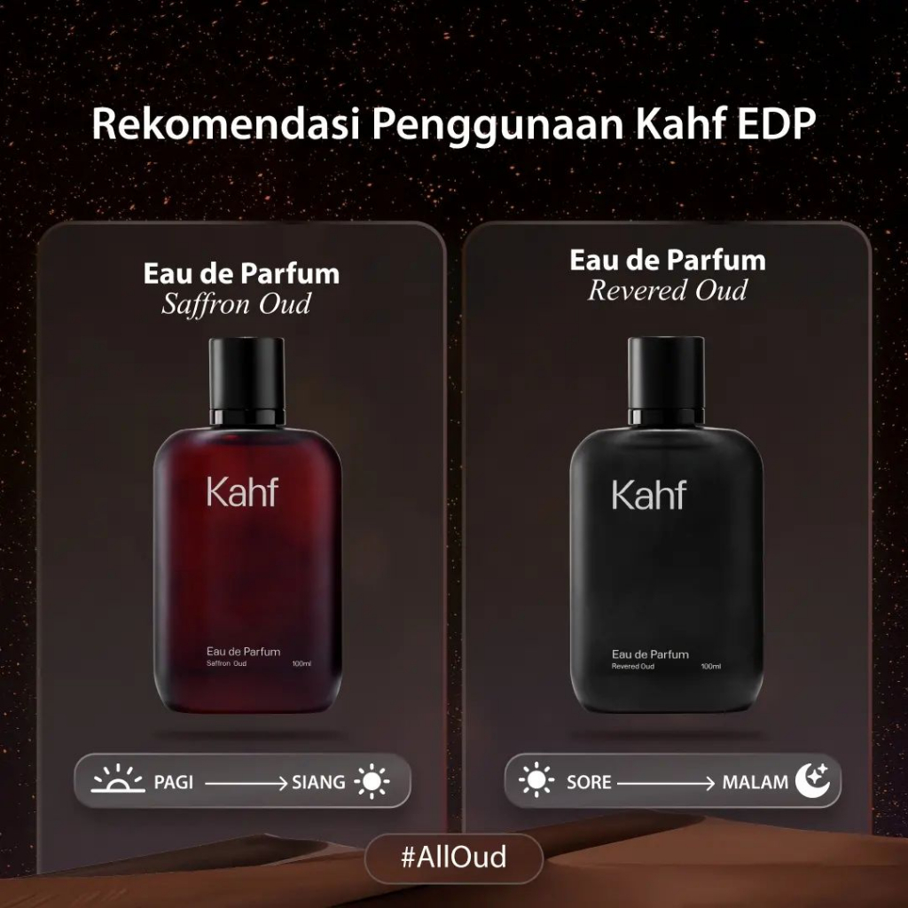 Kahf Eau de Parfum Safron Oud Revered Oud 100ML / Parfum Pria Men Perfume Wangi Tahan Lama