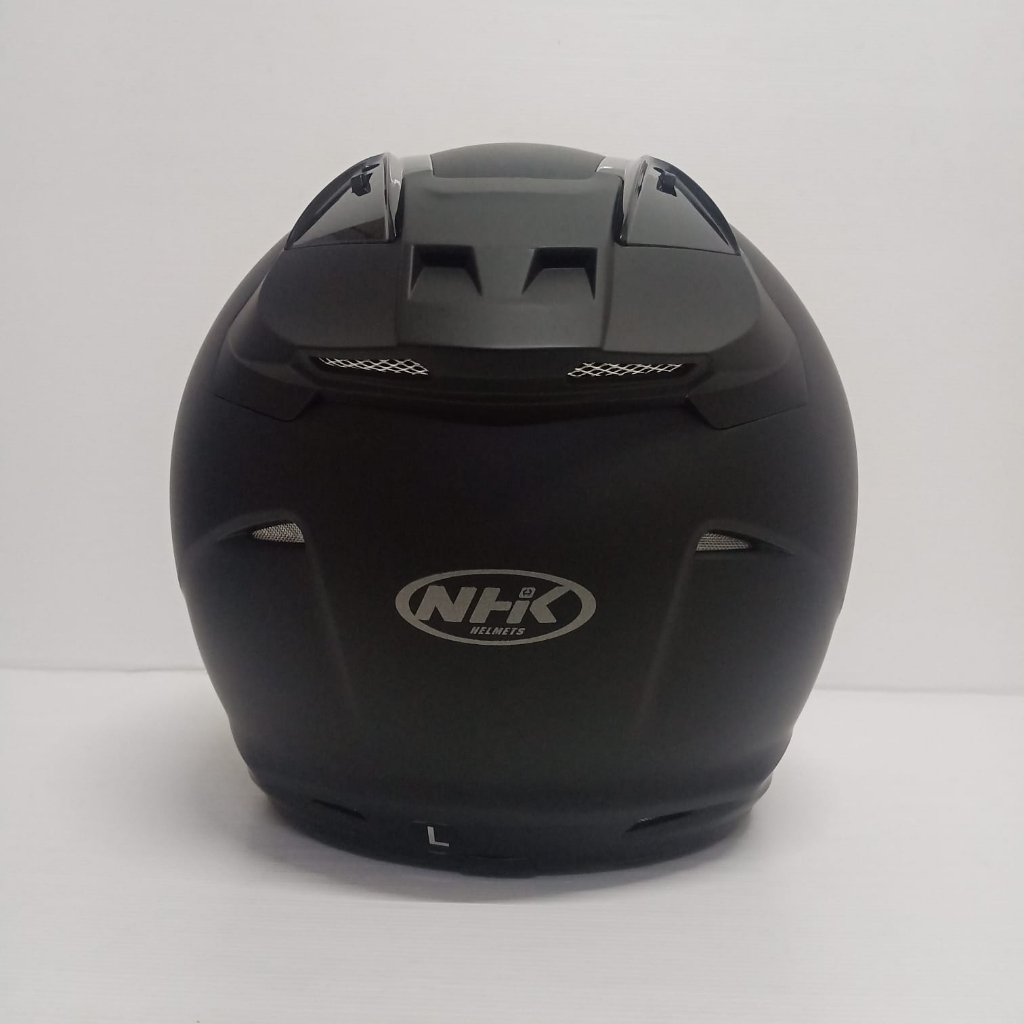 NHK R1 SOLID SINGLE VISOR BLACK DOFF HELM OPEN FACE VISOR LIGHT SMOKE