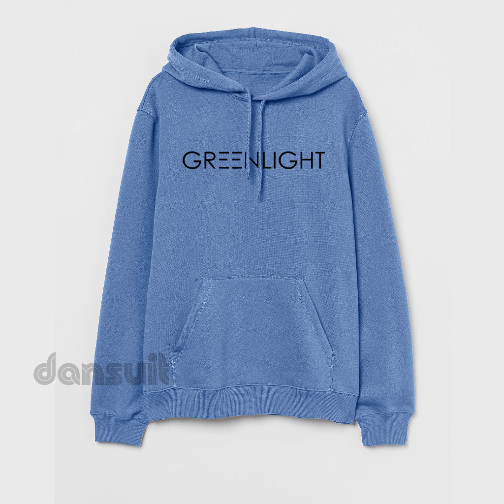 Sweater Hoodie Pria/Wanita Size M - XXXL Hoodie Distro GREENLIGHT Bahan Fleece Tebal Premium