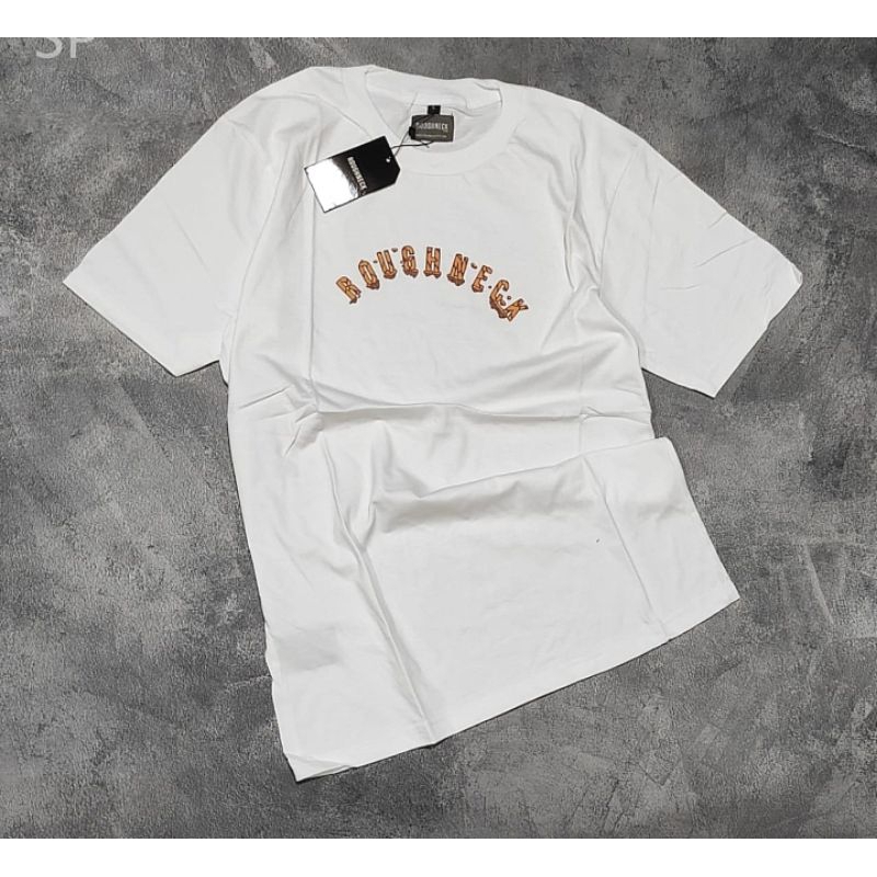 T-SHIRT ROUGHNECK PUTIH TERBARU / KAOS ROUGHNECK 1991 / KAOS DISTRO / KAOS ROUGHNECK PUTIH SIMPEL UN