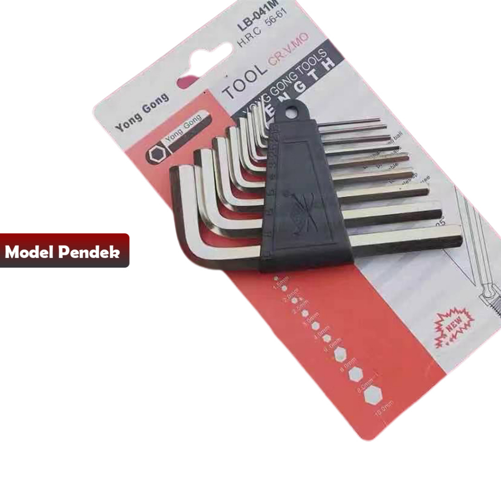 Kunci L 9 Piece Hex Key Kunci L Set - YOSINOGAWA