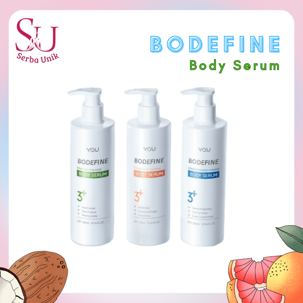 You Bodefine Body Serum Series 300ml | Cerafive Intensive Hydrating Body Serum | AHA+BHA+PHA Acne Body Serum | Symwhite 377 Glowing Body Serum