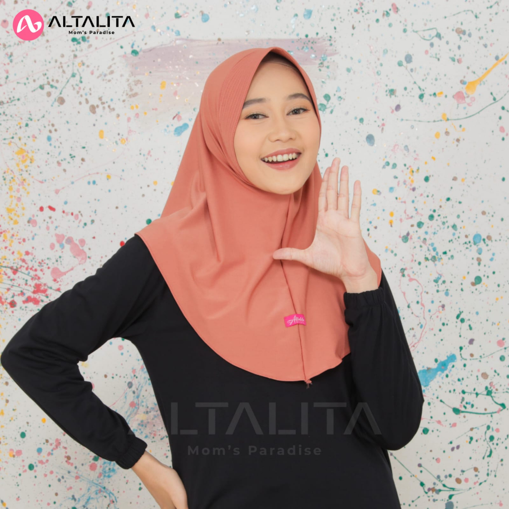 Altalita - Jilbab Instan Qiara Penguin Jersey Premium Hijab Bergo Sporty Menutup Dada Kerudung Instant Ukuran S Cocok Untuk Sekolah Olahraga Volly Futsal Senam dan Sehari-Hari