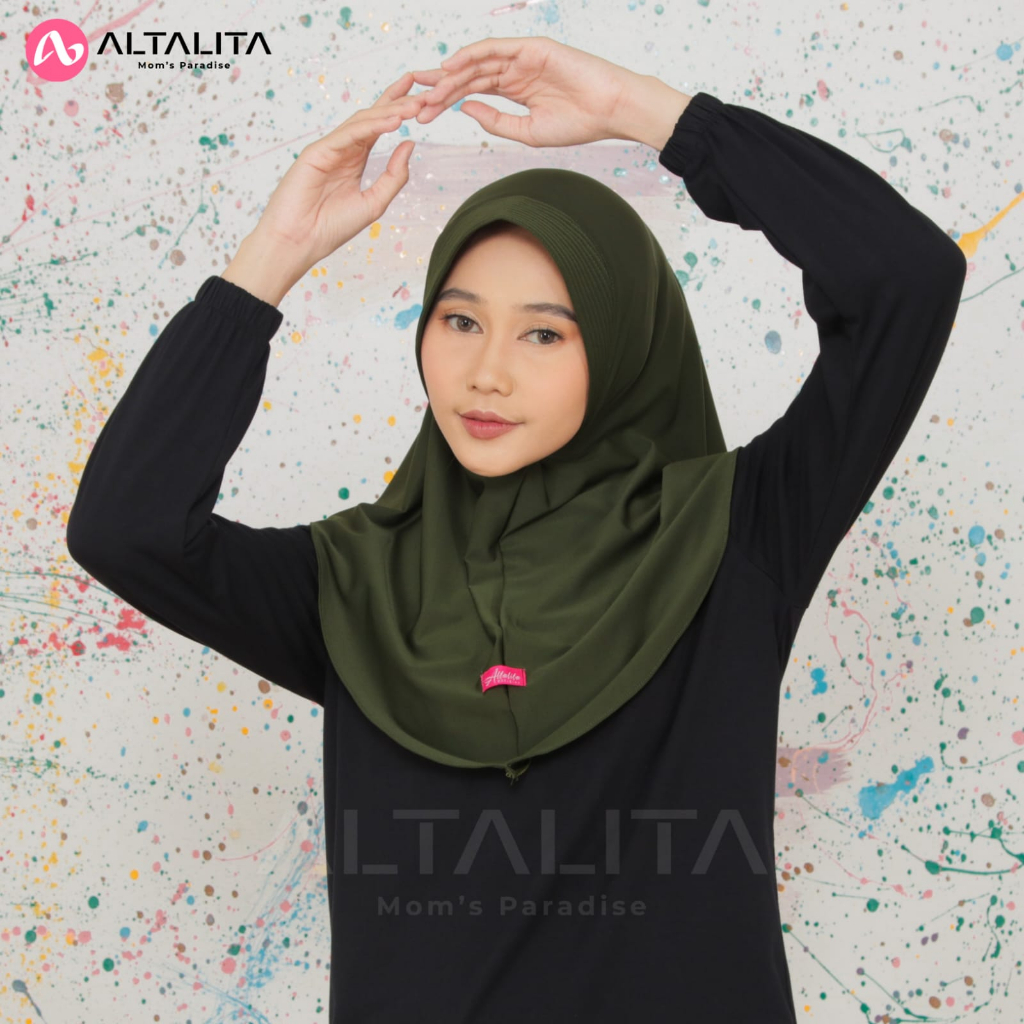 Altalita - Kerudung Instan Qiara Penguin Jilbab Sport Size S Menutup Dada Hijab Bergo Sporty pet Tebal Bahan Jersey Premium Cocok Untuk Sekolah Olahraga Volly Futsal Badminton dan Sehari-Hari