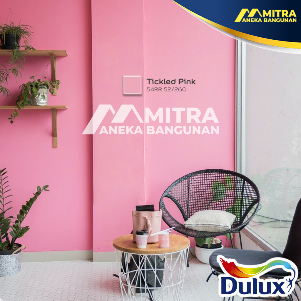 CAT TEMBOK DULUX INTERIOR EKSTERIOR TICKLED PINK / CATYLAC PENTALITE WEATHERSHIELD