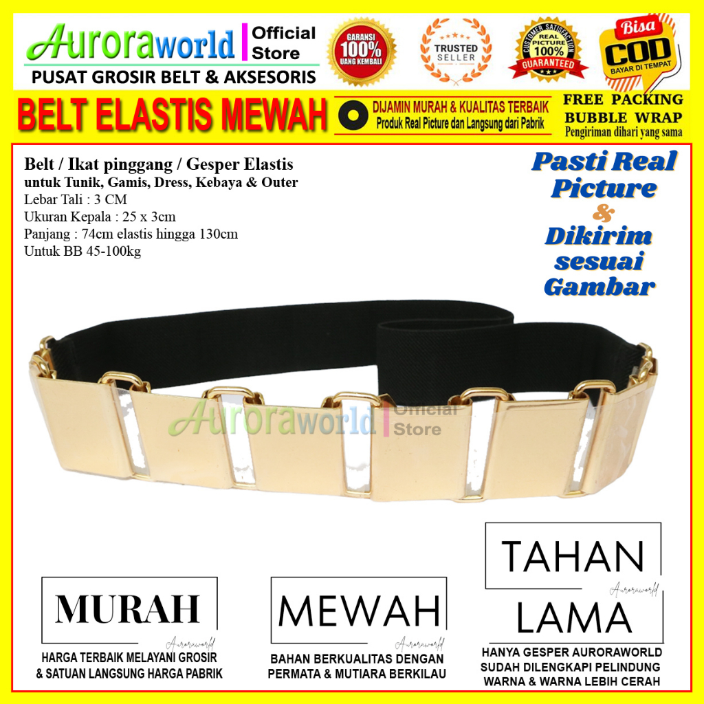 AURORAWORLD Belt cewek Gesper perempuan Ikat Pinggang wanita OBI Sabuk Mewah fashion Korea untuk Dress Tunik Gaun Terbaru