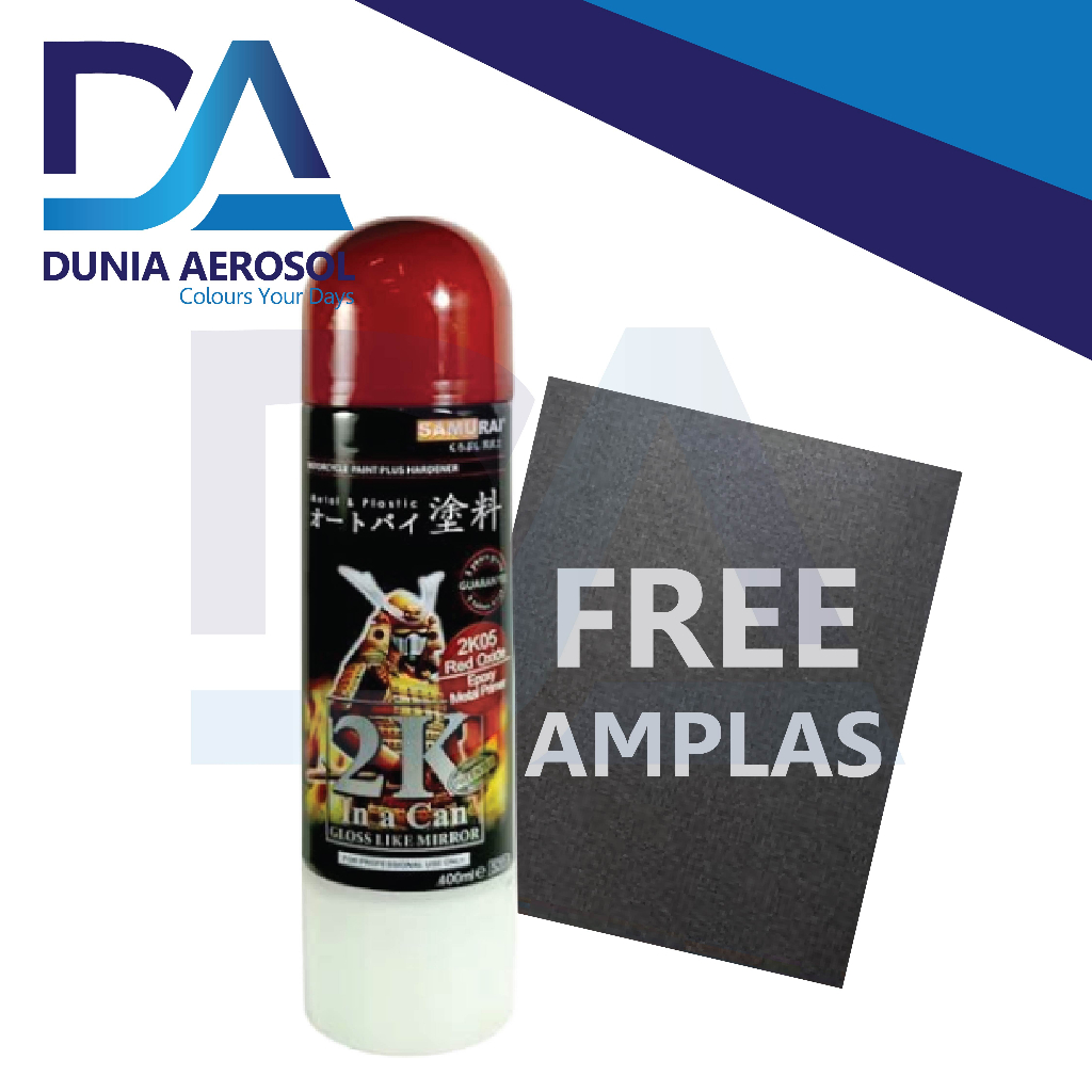 Samurai Paint 2K Epoxy Metal Primer 2K05 Red Oxide Epoxy Anti Karat Free Amplas