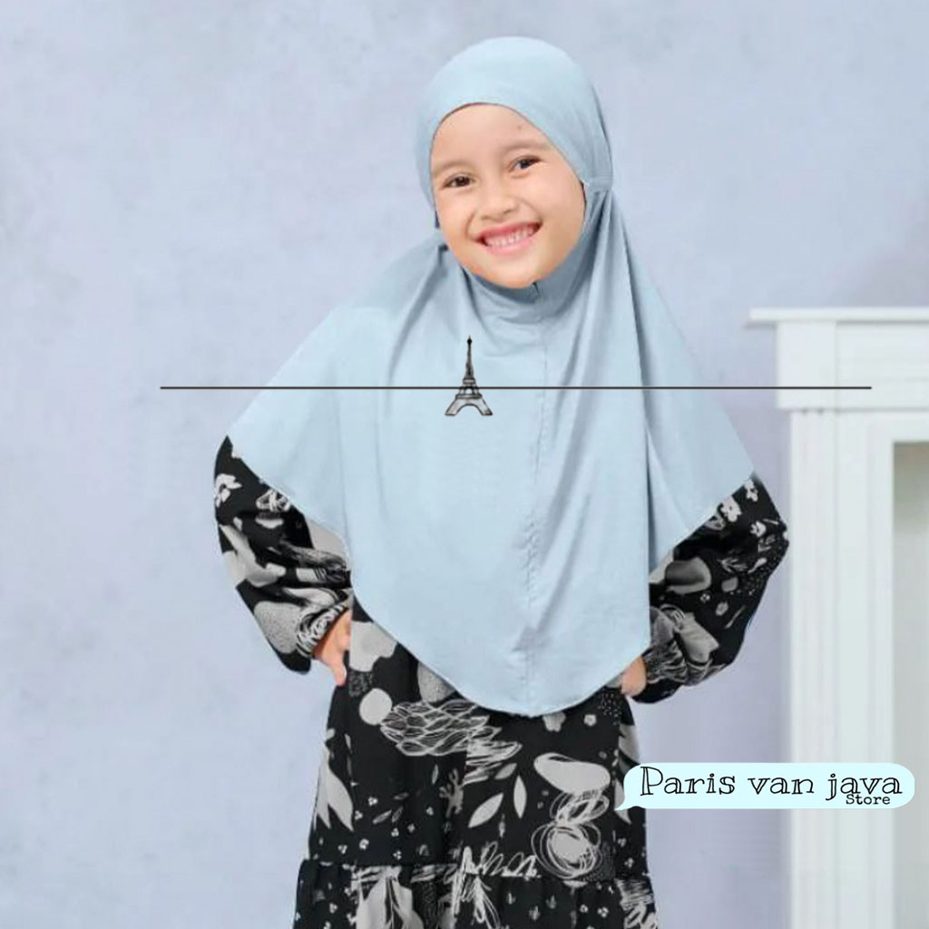 Jilbab Hijab Kerudung Bergo Anak Remaja Tali Jersey Instan | Bergo anak Non Pad | Bergo Maryam Tali Non Pad7-13 Tahun