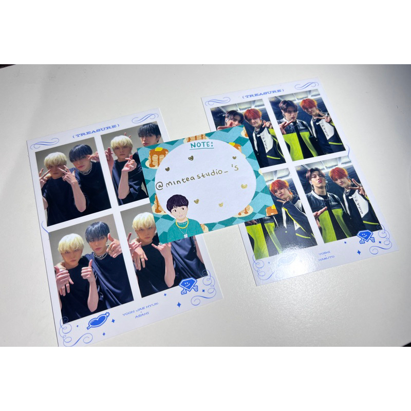 4 cut membership kit treasure jaehyuk asahi jaesahi haruto yoshi
