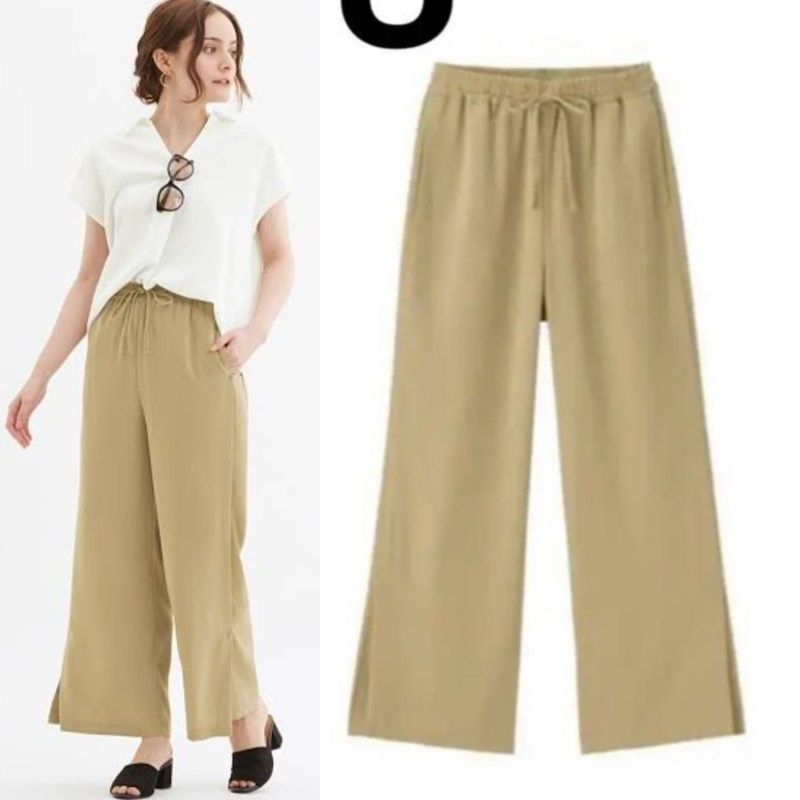 Gu wide leg mocca pants