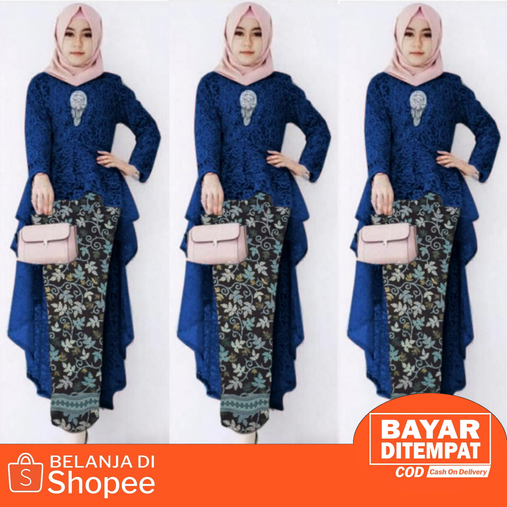 Setelan kebaya Wisuda Rok motif Batik Baju Tradisional