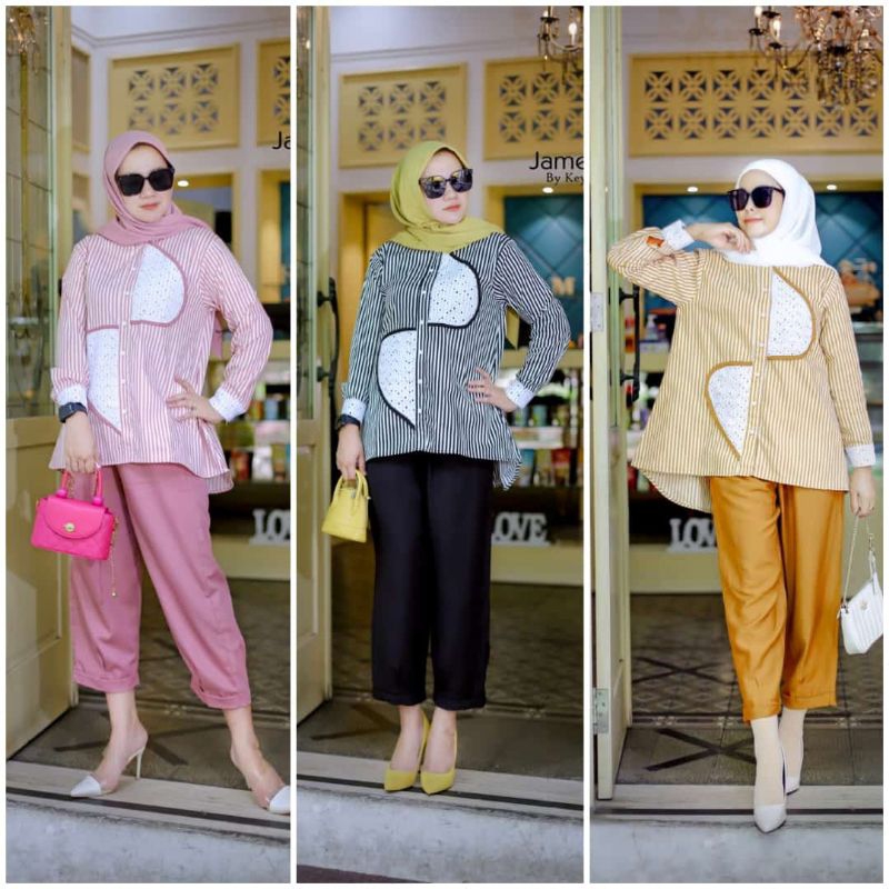 KEYZAA JAMELA ONESET || Keyzaa original || Keyzaa dress || Atasan|| celana