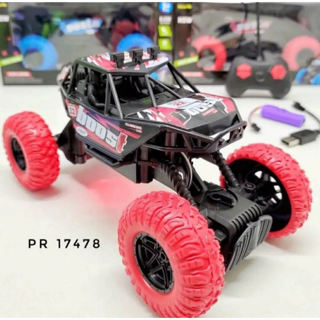 # HJ # MOBIL REMOTE CONTROL OFFROAD BOOST MONSTER RC CAR ROCK CRAWLER BAN KARET TAHAN BANTING / MOBIL MAINAN REMOTE Control Boost Monster Cross Country Climbing Car Rock Crawler Ban Karet Terbaru