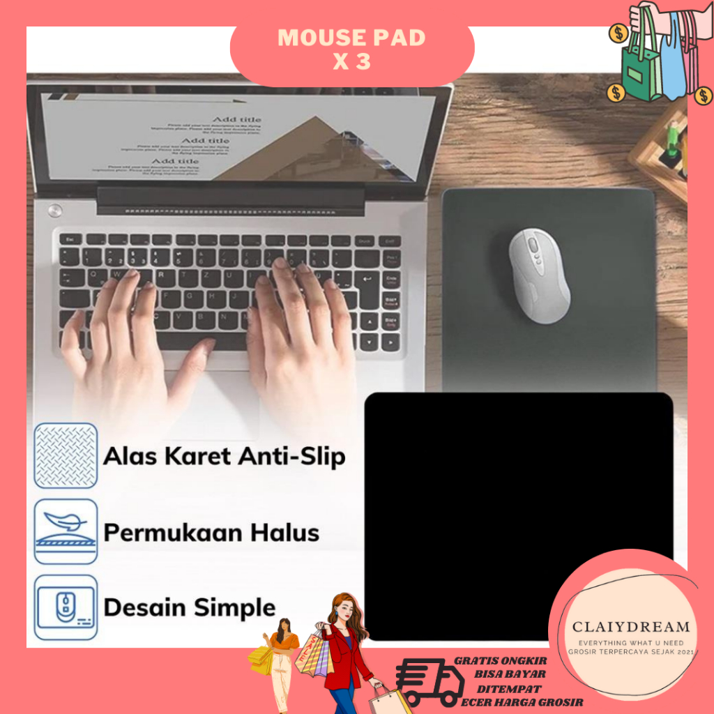 CLAIYDREAM MOUSEPAD X3 ESMILE MICROSOFT / ALAS TATAKAN MOUSE