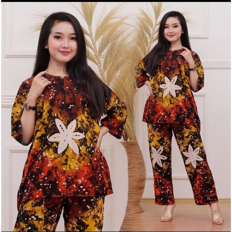 TERLARIS ONE SET SETELAN BATIK TYE DYE | SETELAN BATIK PEKALONGAN