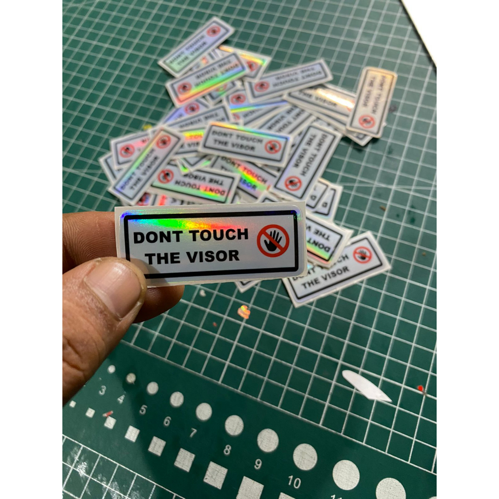 STICKER DONT TOUCH THE VISOR PRINCUTT