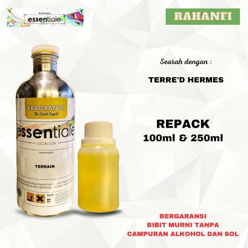 BIBIT PARFUM MURNI TERRAIN ESSENTIALE SEARAH DENGAN TERRE'D HERMS REPACK 100ml / PARFUM PRIA WANITA 