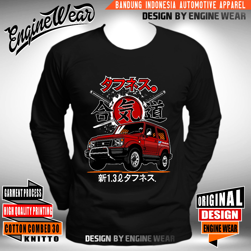 Kaos Jimny SJ410 kaos baju tshirt mobil Jeep Offroad suzuki jimny katana Otomotif mrht