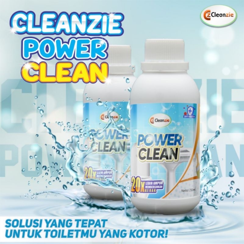 CLEANZIE POWER CLEAN PEMBERSIH KAMAR MANDI SUPER AMPUH + KUAS