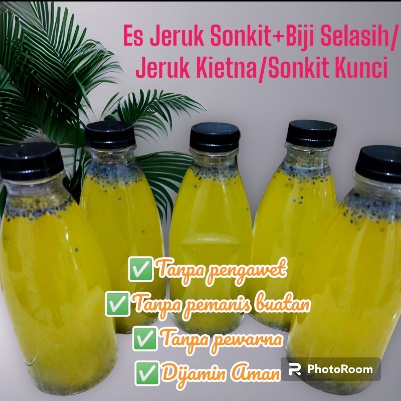 Es Jeruk Sonkit + Selasih /Jeruk Kasturi/Jeruk Kunci Minuman Segar Fresh