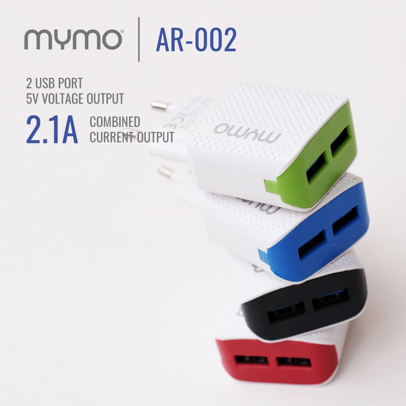 TRAVEL CHARGER 2 USB PORT MYMO 2.4A ADAPTOR DUAL PORT 2.1 A