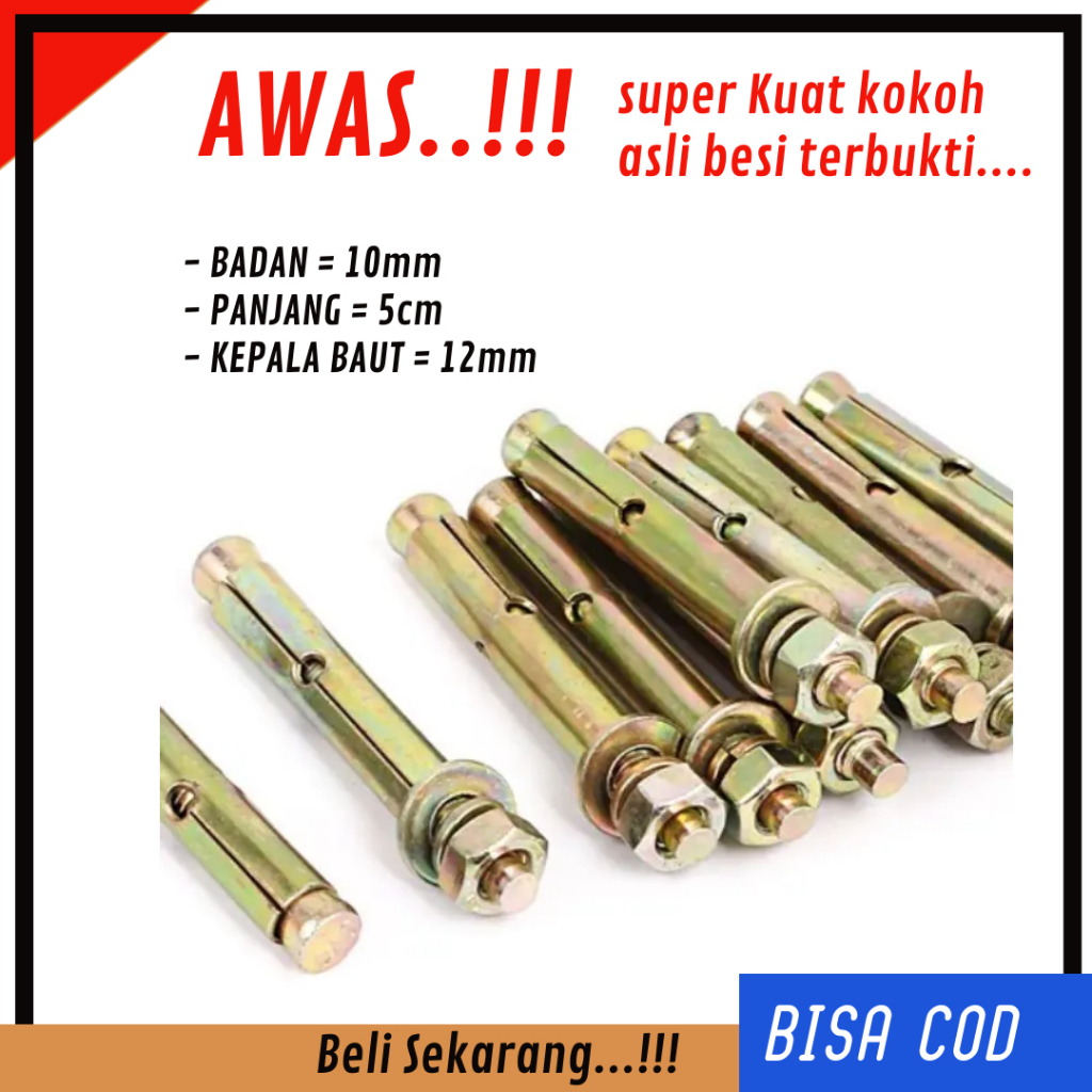 DYNABOLT M8 x 40 BAUT BETON 8x40 mm DYNABOLT TIPE M8 ANCHOR/DINA